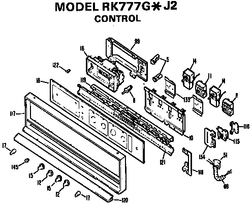 Hotpoint RK777G*J2 control diagram
