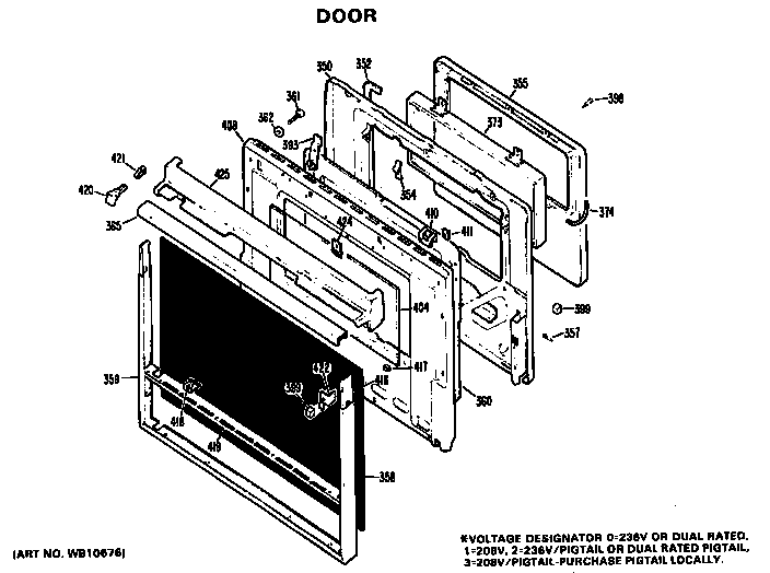 Hotpoint RK747G*J2 door diagram