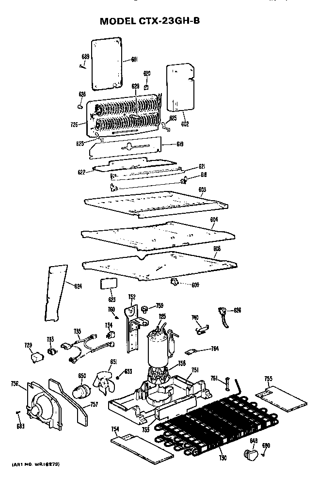Hotpoint CTX23GHB unit parts diagram