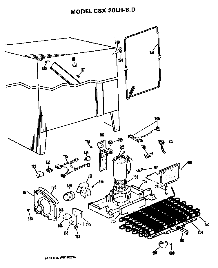 Hotpoint CSX20LHD unit parts diagram