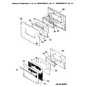 Hotpoint RGB528EJ1 oven door diagram