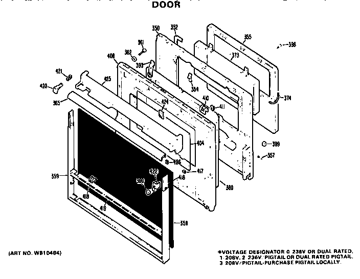Hotpoint RK777G*J1 door diagram