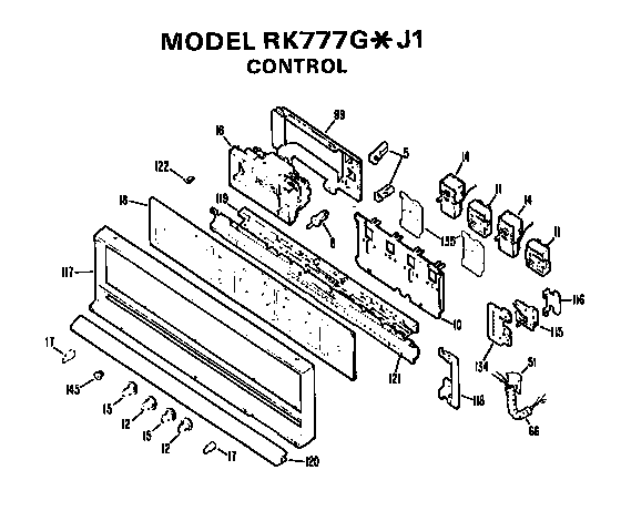 Hotpoint RK777G*J1 control diagram