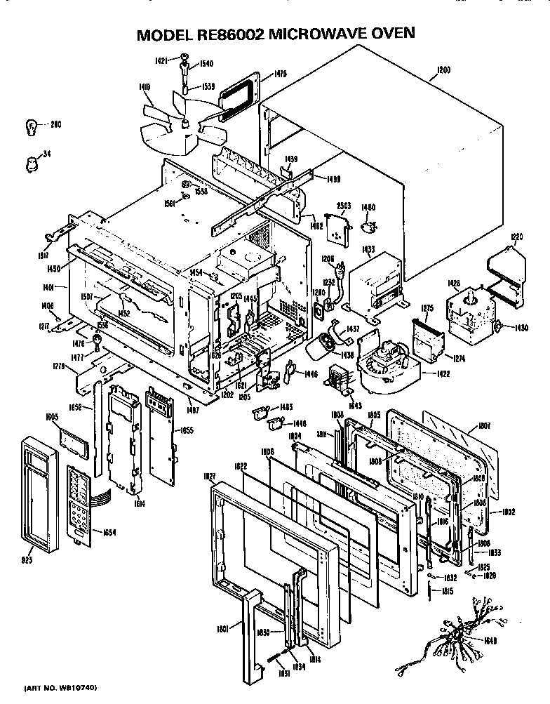 Hotpoint RE86002 microwave diagram