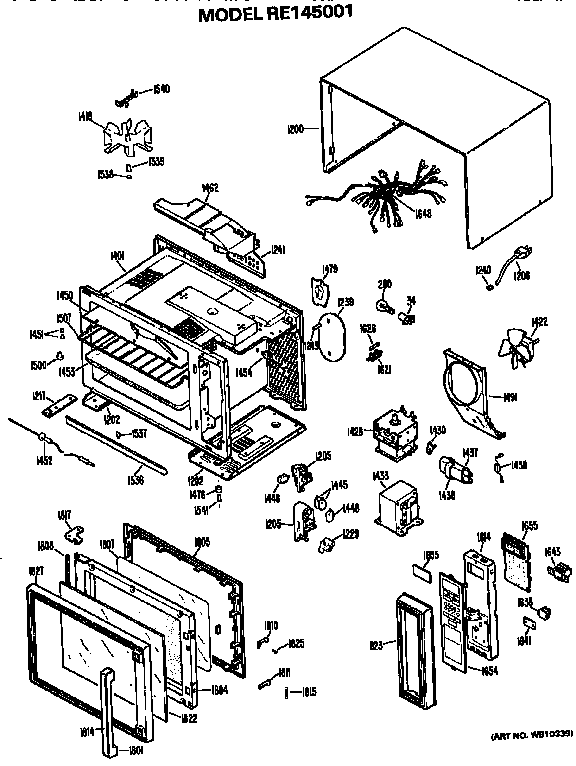 Hotpoint RE145001 microwave oven diagram