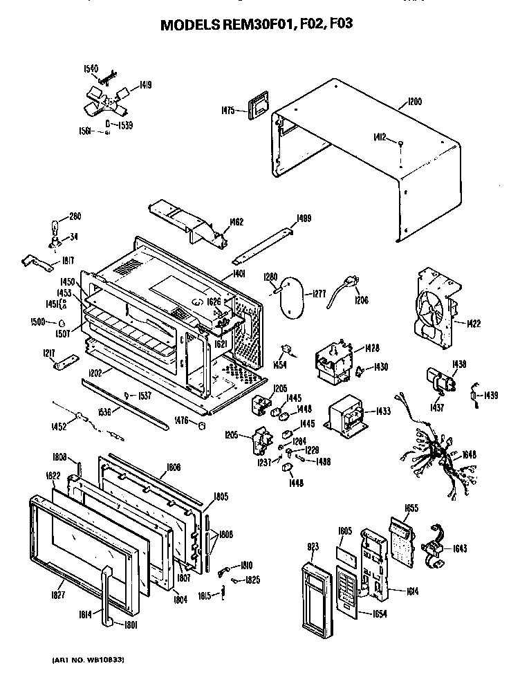 Hotpoint REM30F03 replacement parts diagram