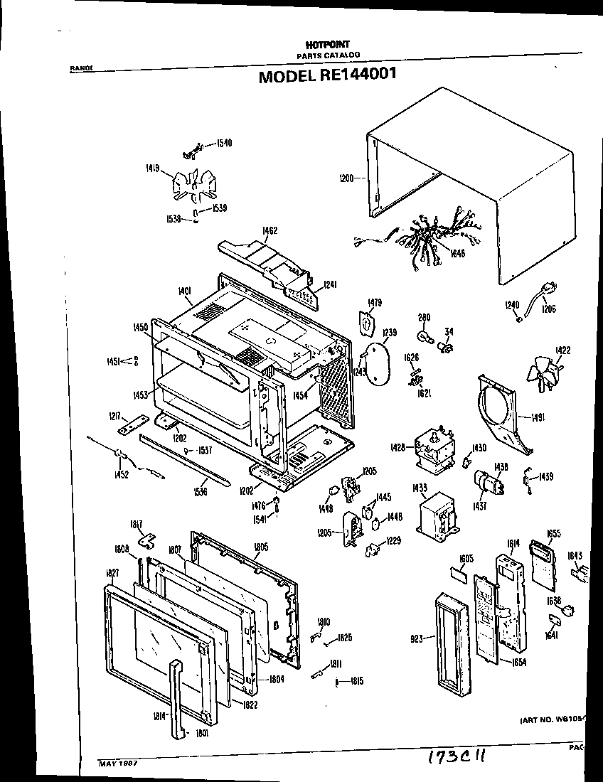 Hotpoint RE144001 microwave oven diagram