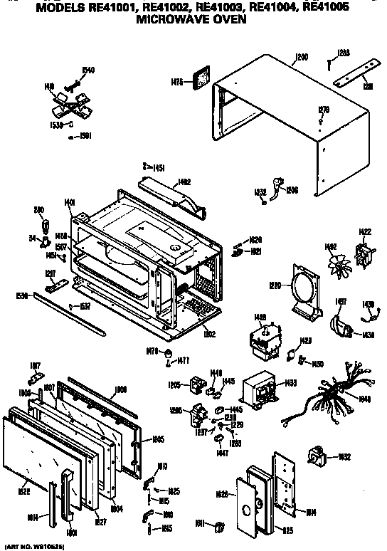 Hotpoint RE41004 microwave oven diagram