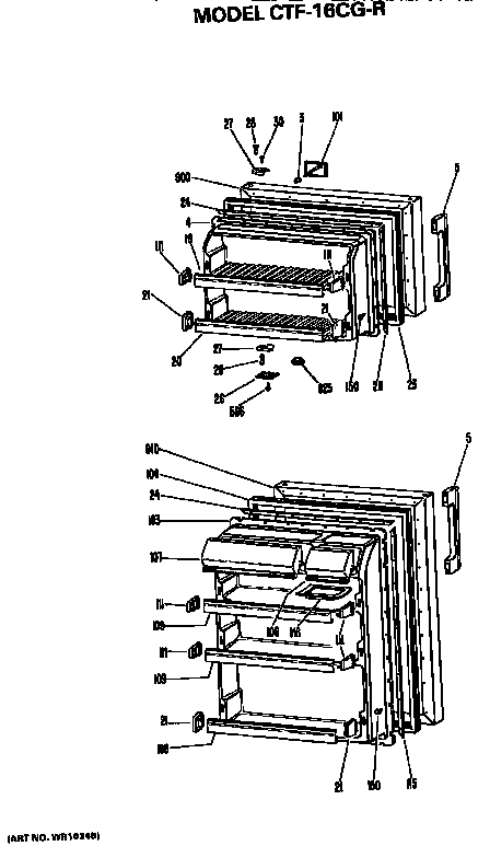Hotpoint CTF16CGRR doors diagram