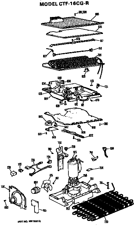 Hotpoint CTF16CGRR unit parts diagram