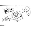 Hotpoint DLB2450BDL blower and drive assembly diagram