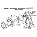 Hotpoint DLL2650BGL drum and duct assembly diagram