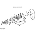 Hotpoint DLL2650BGL blower and drive assembly diagram