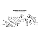 Hotpoint DLL6850BFL backsplash for dll1550bfl only diagram