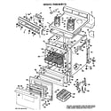 Hotpoint RB536*F4 main body/cooktop/controls diagram