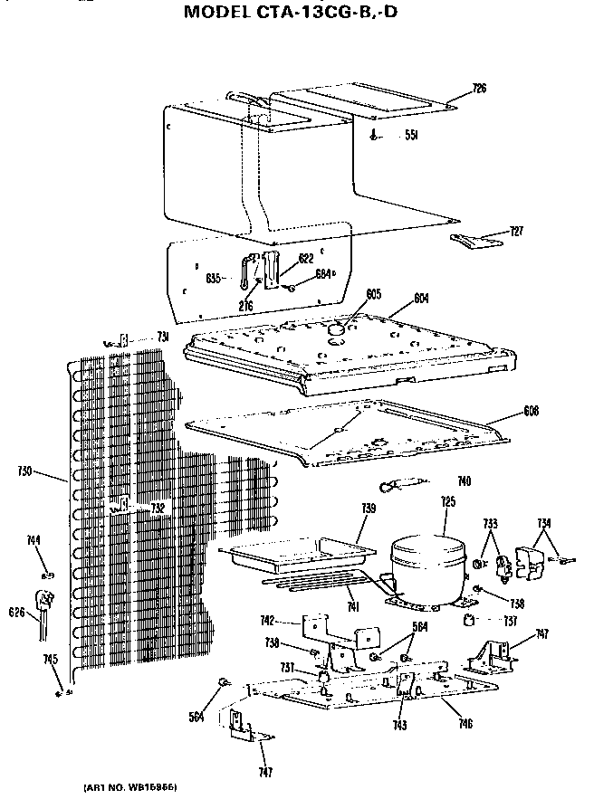 Hotpoint CTA13CGBLWH unit parts diagram
