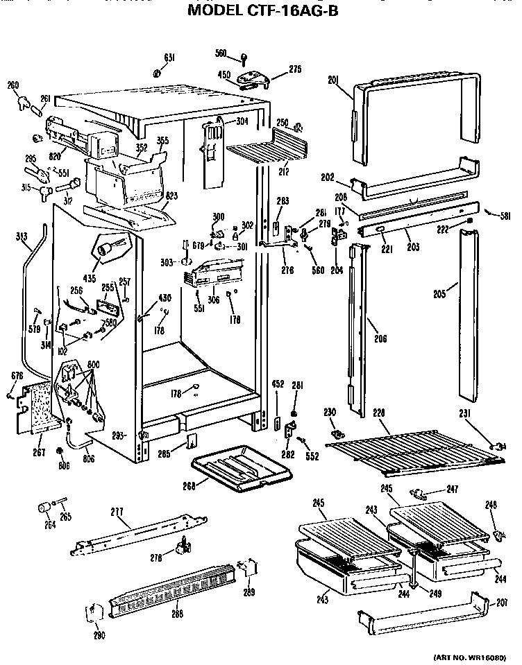 Hotpoint CTF16AGB cabinet parts diagram