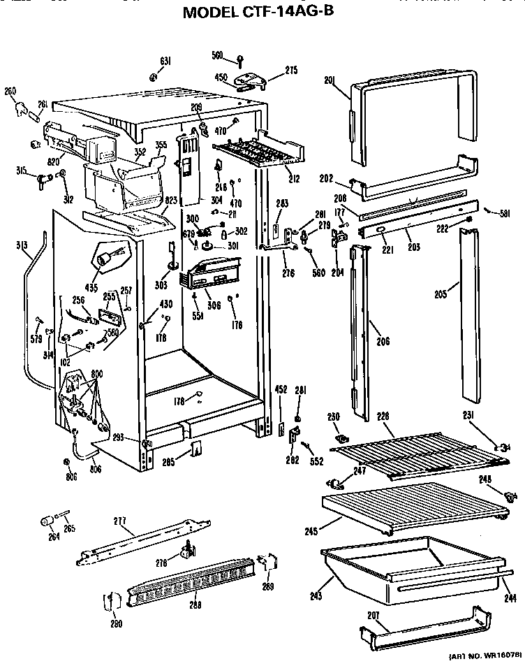 Hotpoint CTF14AGB cabinet parts diagram