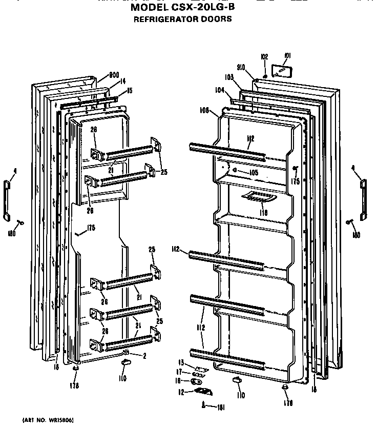 Hotpoint CSX20LGB doors diagram