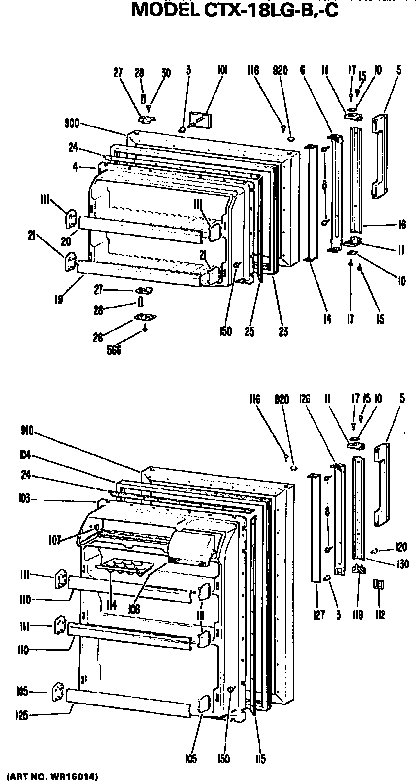 Hotpoint CTX18LGB doors diagram