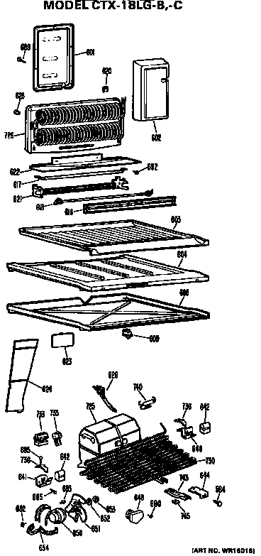 Hotpoint CTX18LGB unit parts diagram