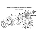 Hotpoint DLL2650BEL drum and duct assembly diagram