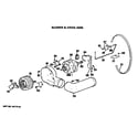 Hotpoint DLL2650BEL blower and drive assembly diagram