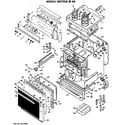 Hotpoint RB735G*A6 main body/cooktop/controls diagram