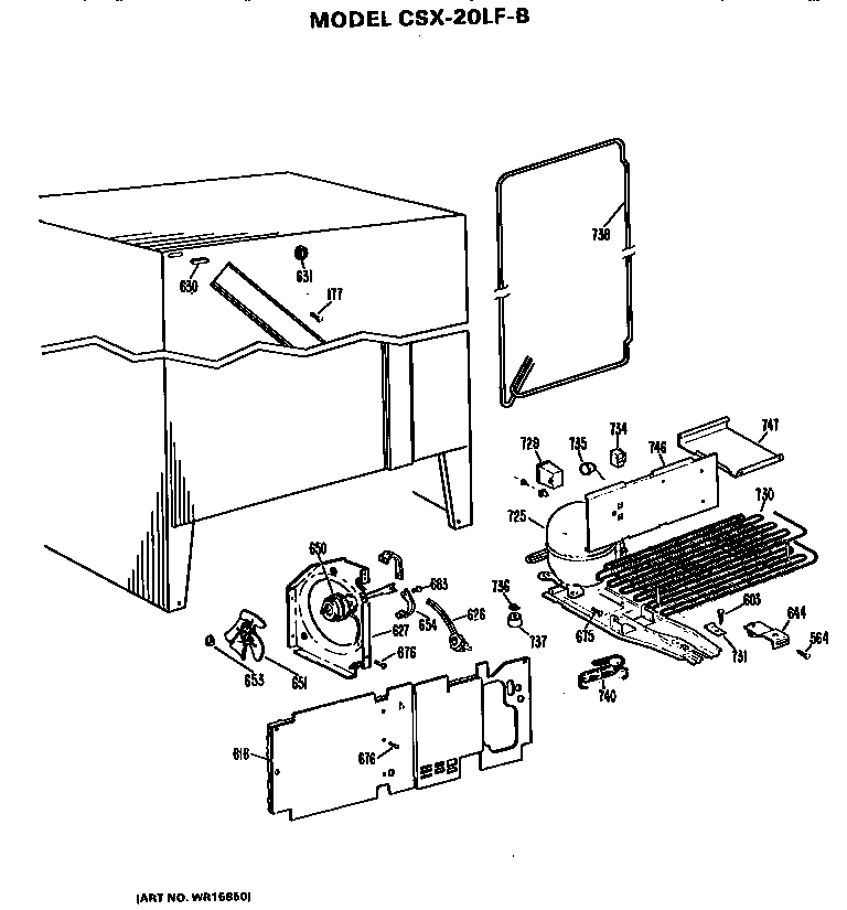 Hotpoint CSX20LFB unit parts diagram