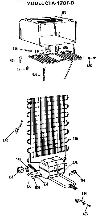 Hotpoint CTA12CFB unit parts diagram