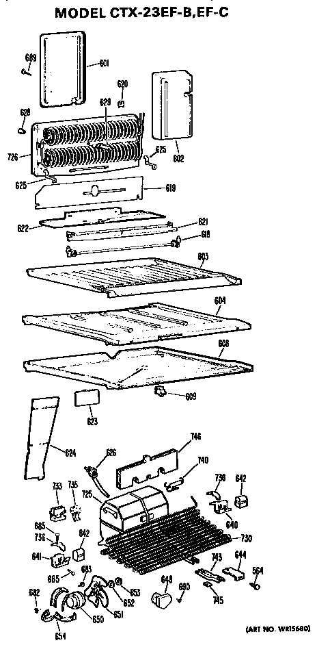Hotpoint CTX23EFB unit parts diagram