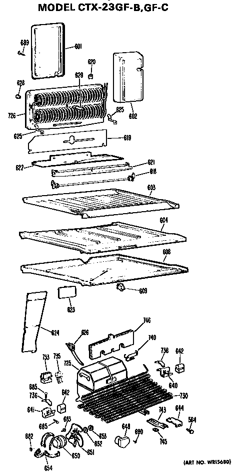 Hotpoint CTX23GFB unit parts diagram