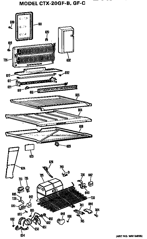 Hotpoint CTX20GFC unit parts diagram