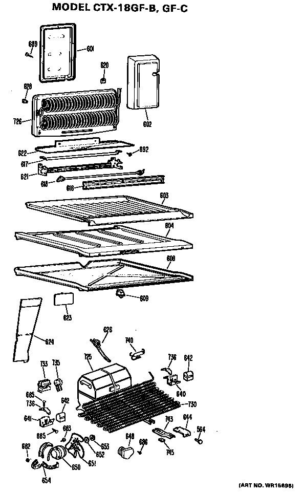 Hotpoint CTX18GFC unit parts diagram