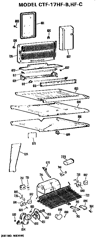 Hotpoint CTF17HFC unit parts diagram
