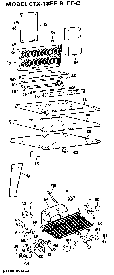 GE TBE14SASFRWH unit parts diagram