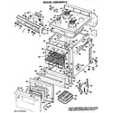 Hotpoint RB536*F2 main body/cooktop/controls diagram