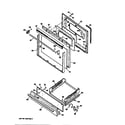 GE JGBS17GER3 cabinet front/drum/duct assembly diagram