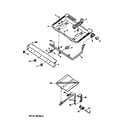 GE JGBS17GER3 blower/drive/gas valve/burner assembly diagram