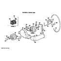Hotpoint DLB6850BBL blower/drive assembly diagram