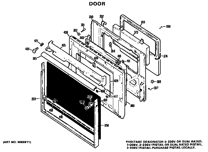 Hotpoint RK777G*D2 door diagram