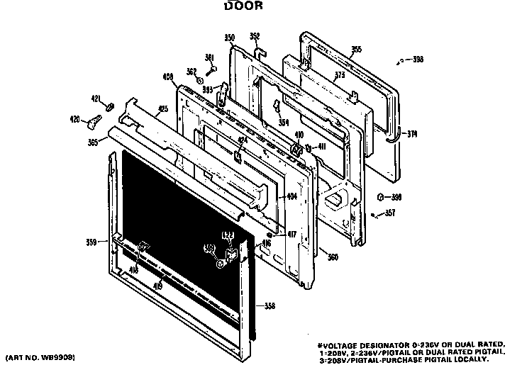 Hotpoint RK767G*D2 door diagram