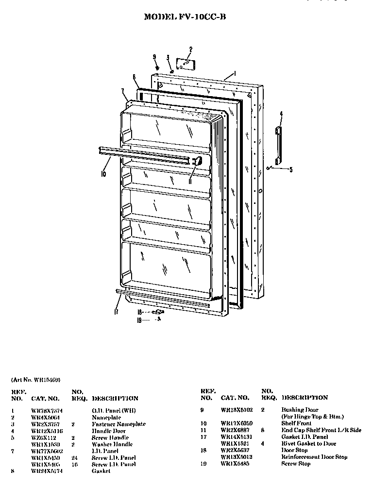 Hotpoint FV10CCB door diagram
