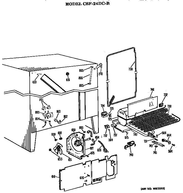 Hotpoint CSF24DCB unit parts diagram