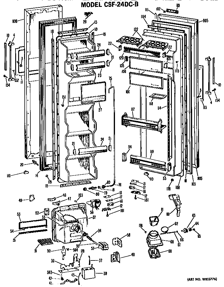 Hotpoint CSF24DCB doors diagram