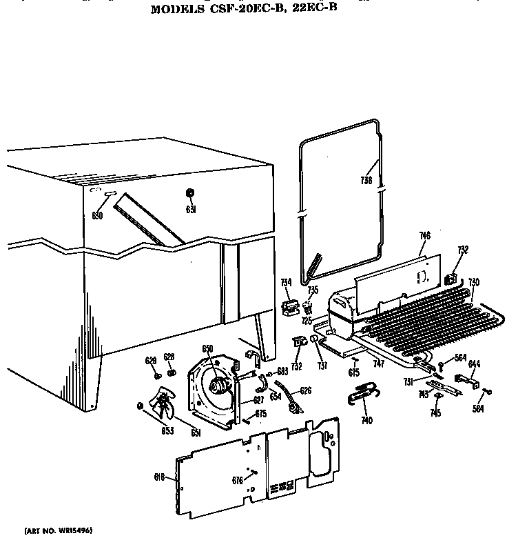 Hotpoint CSF20ECB unit parts diagram