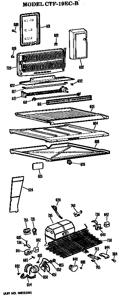 Hotpoint CTF19ECB unit parts diagram