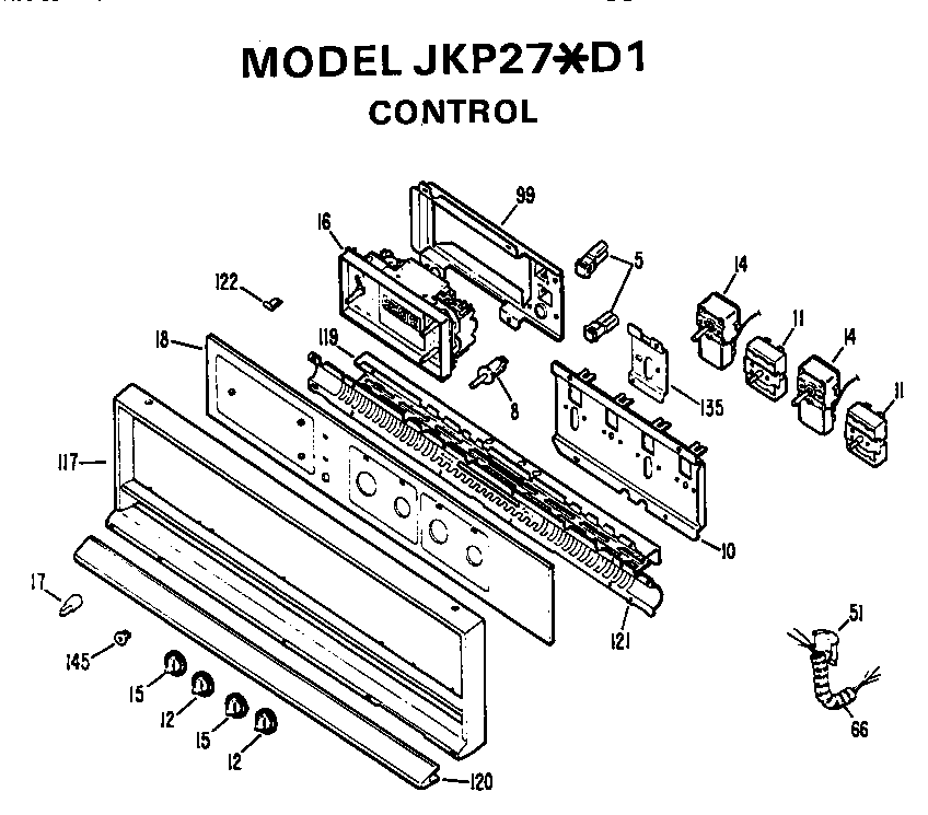 GE JKP27*D1 controls diagram
