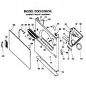GE DDE8108VHL cabinet front diagram