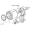 GE DDE8108VHL drum and duct assembly diagram